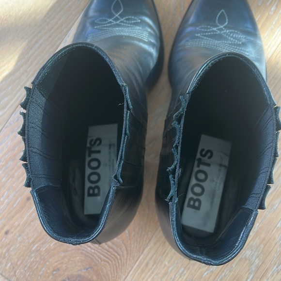 Golden Goose Sunset Western Boots in Embroidered Black Leather - Picture 9 of 10